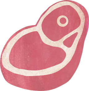 Rough Organic Raw Meat